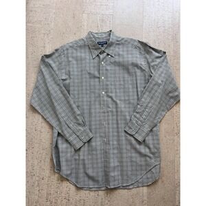 Austin Reed London Mens XL Plaid Check Long Sleeve Button Down Dress Shirt